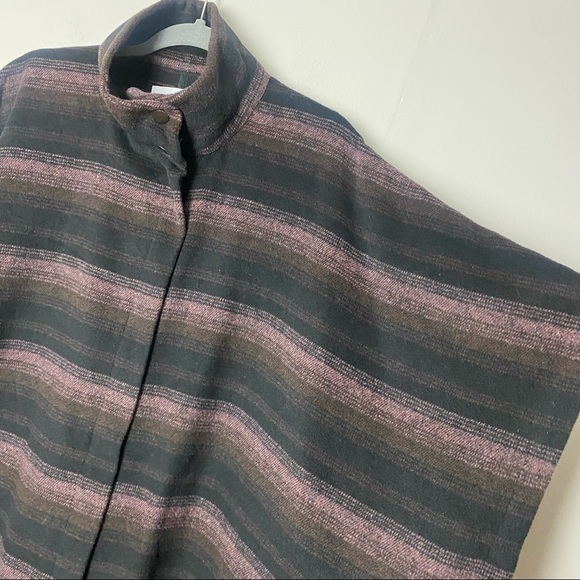 Cupcakes & Cashmere Stevie Wool Blend Zip Up Blanket Coat Jacket Cape Size Small - Picture 5 of 10